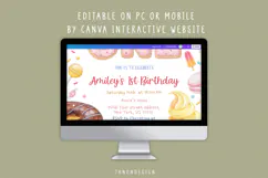 Sweet One Birthday Invitation, 1st Birthday Girl Invite Product Image 4