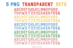Watercolor Alphabet Clipart, 5 Watercolor PNG Transparent Product Image 4