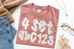 Lace Set Shabby Chic Alphabet PNG bundle Product Image 4