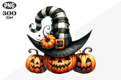 Halloween Pumpkins Sublimation - Clipart PNG Design Product Image 1