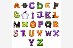 Halloween Alphabet PNG Bundle | 26 Spooky Letters, Pumpkin Product Image 6