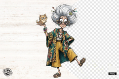 Fashionable Summer Grandma PNG - Summer Clipart Product Image 1