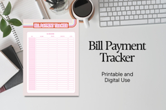 Bill Payment Tracker Printable Monthly Bills PDF Planner Product Image 1