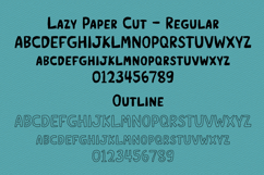 Lazy Paper Cut Four Bundle Font, Whimsical handdrawn font Product Image 6
