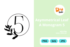 Asymmetrical Leaf Monogram Product Image 1