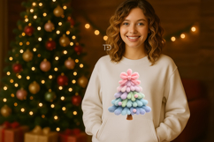 Preppy Christmas Tree, Latch Hook Yarn Faux Christmas Png Product Image 3
