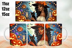 Halloween Witch Mug Wrap Sublimation 11oz, 12oz, 15oz Product Image 1