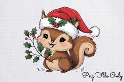 Woodland Christmas Watercolor Clipart PNG Product Image 1