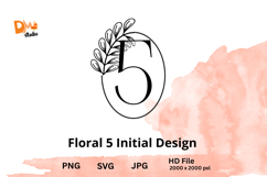 The Floral Initial Design Product Image 1