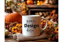 Thanksgiving 11oz white blank Coffee Mug Mockup Product Image 1