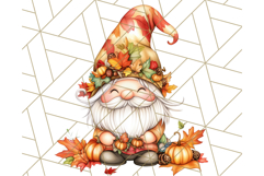 Fall Gnome PNG Clipart, Cute Autumn Gnomes with Pumpkins Product Image 4