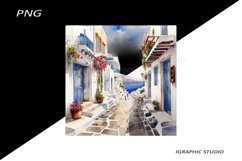 Greece summer clipart, Mediterranean Vacation Clipart Product Image 1