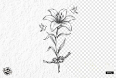 Summer Wildflowers &amp; Songbird Clipart Product Image 1
