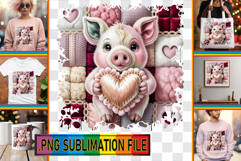 Stylish TOTE BAG Art Ideas PNG, Valenines Animals Product Image 1