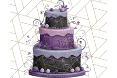 Realistic Halloween Cake Clipart PNG, Spooky Desserts Product Image 4