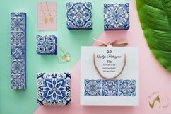 Watercolor Blue Portuguese Tiles|Blue Azulejo Seamless Tiles Product Image 5