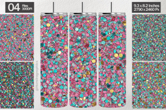 Multiple Glitter Tumbler Wrap| Tumbler Sublimation Product Image 1