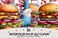Watercolor 4th Of July Clipart png Watercolor png Product Image 1