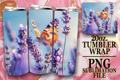 Spring Elegance Tumbler with Butterfly Pattern - Sublimation Product Image 1