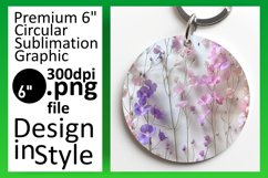 Vibrant Stripe Bouquet: Sublimation Keychain &amp; Car Coaster Product Image 1