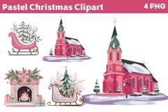 Pastel Christmas Clipart PNG Product Image 1