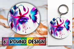 Cheerful Circle Keychains Design, Butterfly Product Image 1
