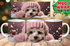 Pink Dog XMAS Magic 11oz 15oz Mug Wrap Product Image 1