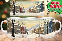Christmas Snowy Horizon MUG WRAP 11oz 15oz Product Image 1