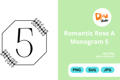 Romantic Rose Monogram Art Product Image 1