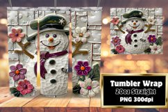 Christmas Coastline: Tropical Snowman Sublimation Product Image 1