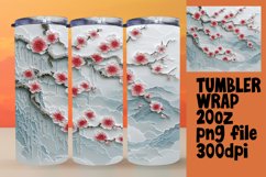 Sublimation Wrap for 20oz Tumblers - 3D Floral Hole Product Image 1
