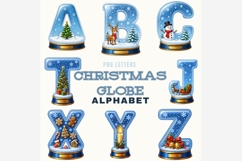 Christmas Globe Alphabet PNG Bundle, A-Z Letters &amp; Numbers Product Image 2
