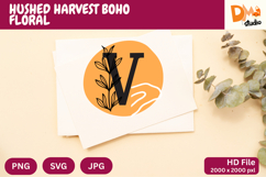 Hushed Harvest Boho Floral Monogram Product Image 1