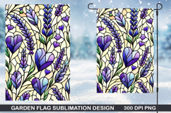 Flowers Garden Flag Sublimation| Flower Garden Flag PNG Product Image 1