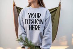 Ash Gildan 18000 Sweatshirt Model Mockups, Sweatshirts Product Image 1