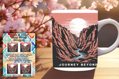 Chic 11oz Mug Wrap Png Design , Adventure Product Image 1