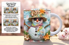 Christmas Cheer Snowman Mug Wrap 11oz/15oz Summer Product Image 1