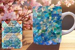 Sparkly Flower Mug Wrap Sublimation Art 11oz 15oz Product Image 1