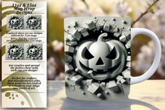 Magical 11oz Mug Wrap Png Design , 3D Pumpkin Product Image 1