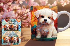 Colorful Dog Painting Mug Wrap PNG Art 11oz/15oz Product Image 1
