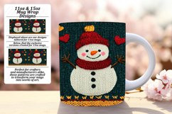 Enchanting 11oz Mug Wrap Png Design , Snowman Product Image 1