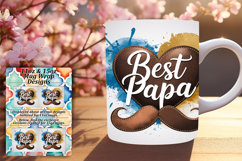 Lovely 15oz Mug Wrap Png Design , Father&#039;s Day Product Image 1