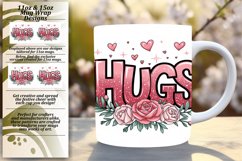 Serene 11oz Mug Wrap Png Design , Valentines Product Image 1