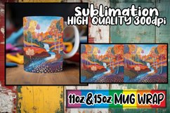 Vibrant Beauty Mug Wrap Sublimation 11oz 15oz Product Image 1