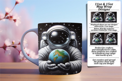 Dazzling 15oz Mug Wrap Png Artwork , Astronaut Product Image 1