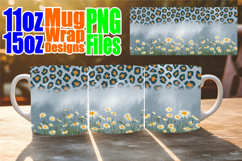 Sunshine bliss sublimation mug wrap, Leopard Prints Product Image 1