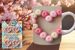 STUNNING 15oz PNG Mug Wrap Design , Flowers Heart Product Image 1