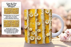 Striped Flower Mug Wrap - Springtime Magic Product Image 1