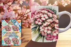 Fun 11oz Mug Wrap Png Design , Flowers Product Image 1