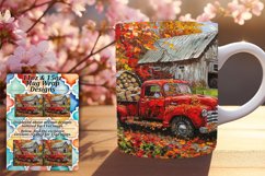 Red Pickup Autumn Coffee Mug 11oz 15oz Product Image 1